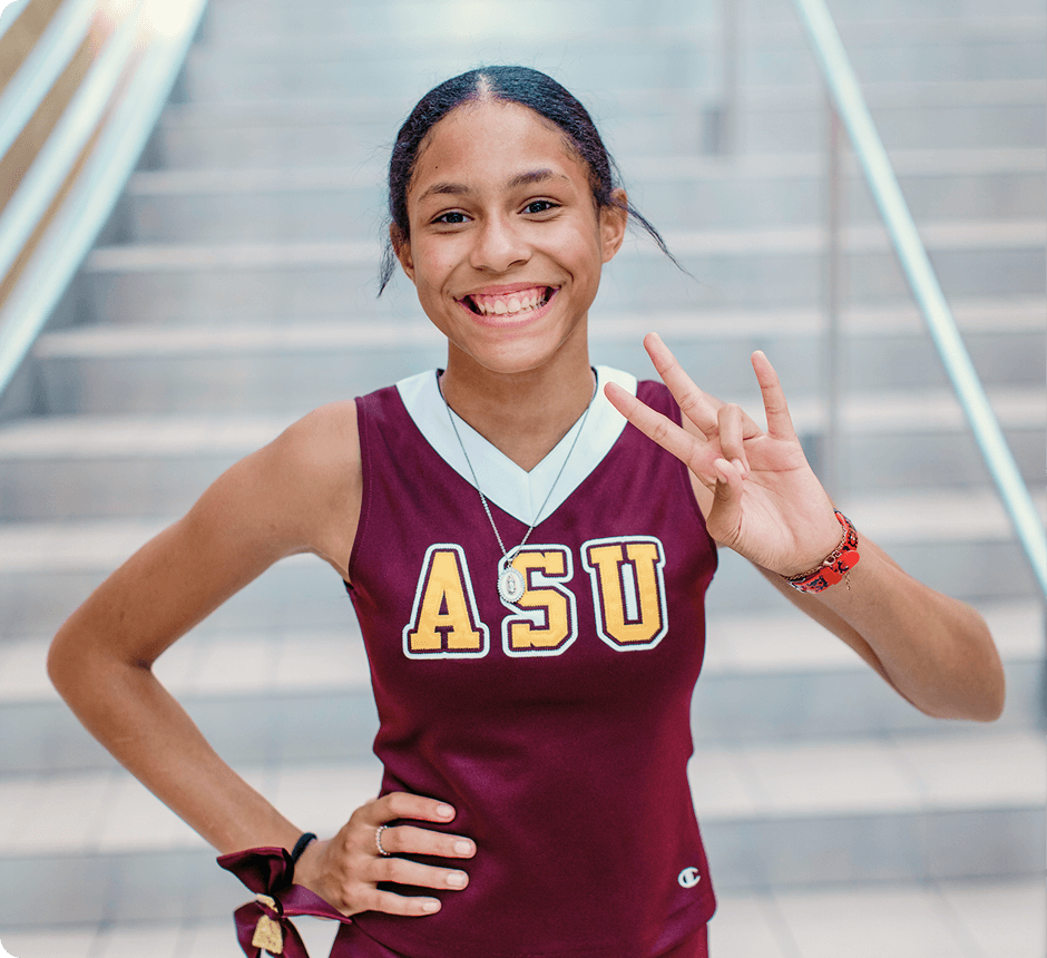 ASU Prep cheerleader student