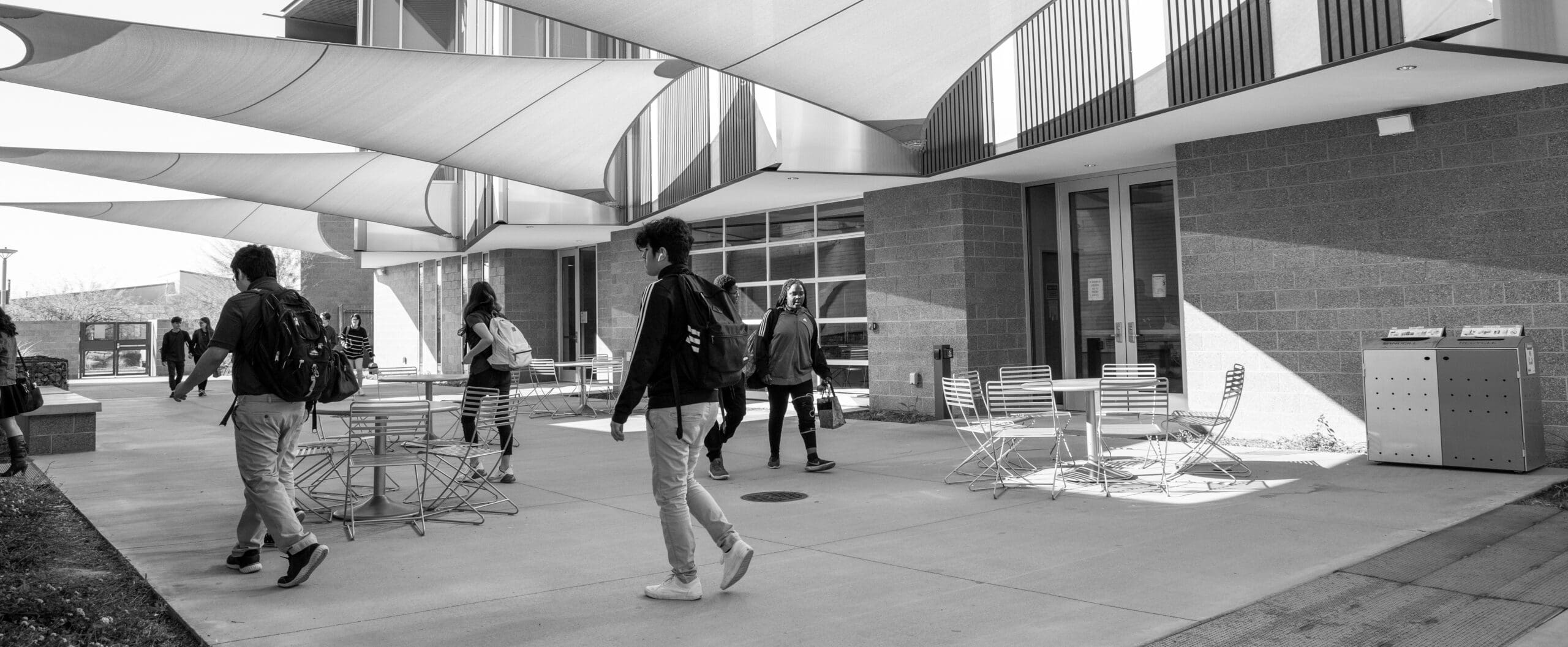 Students walking on the ASU Prep campus