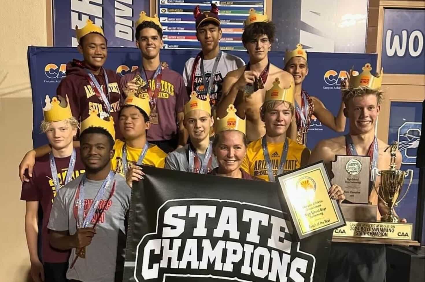 ASU Prep Swim Team State Champions