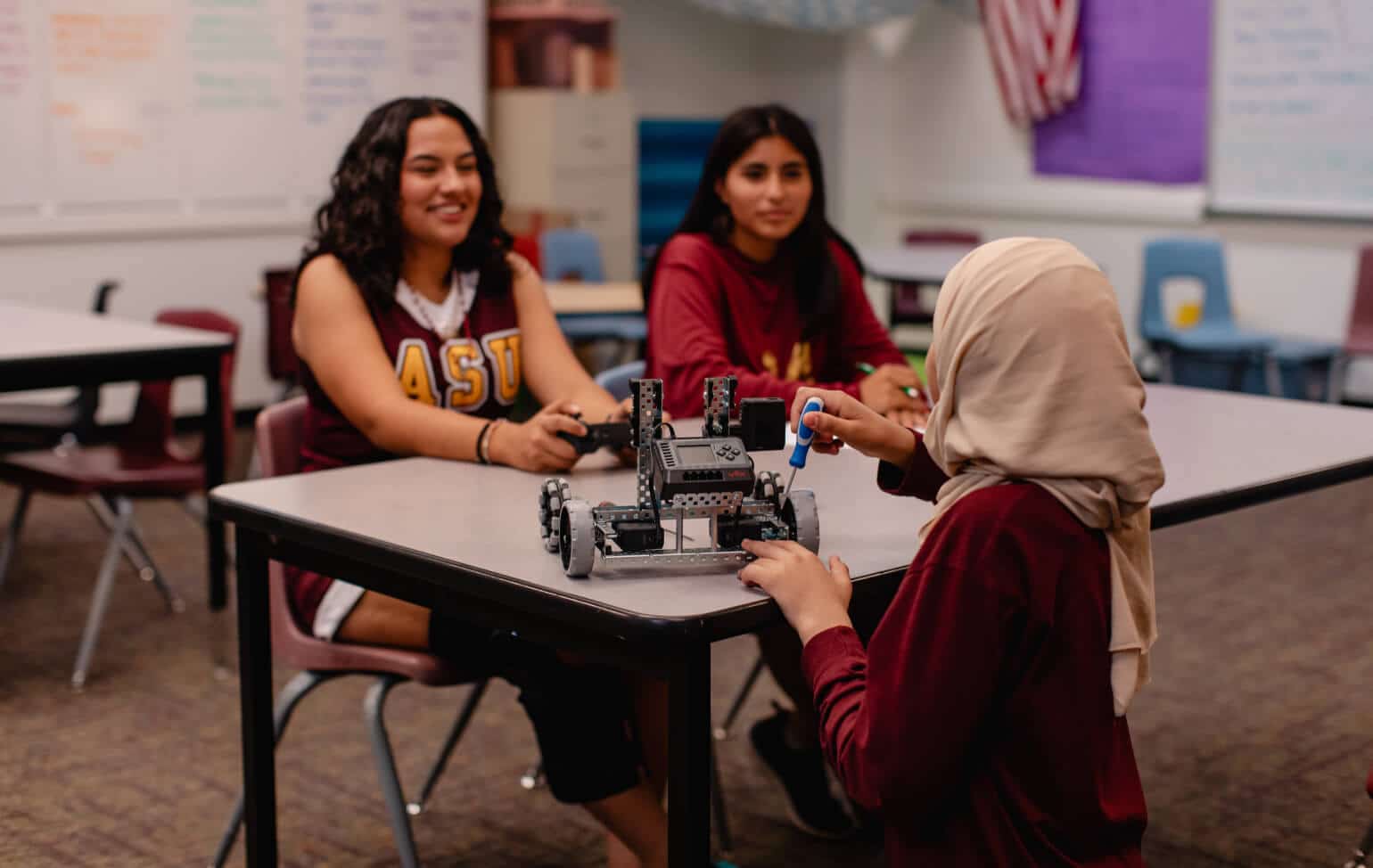 Students learning STEM