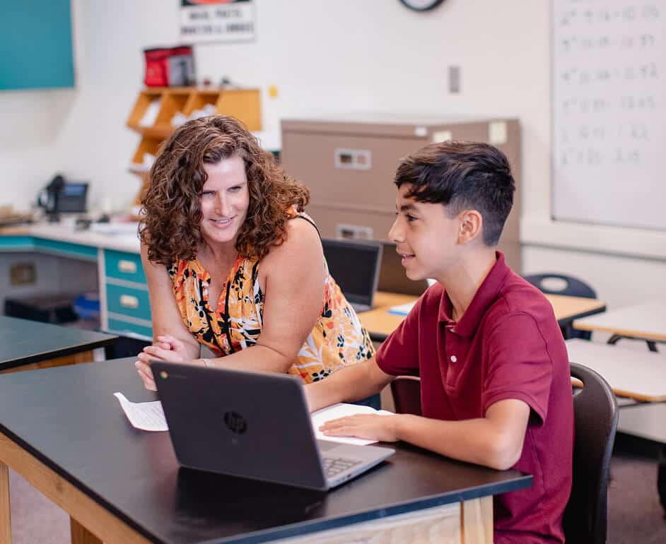 ASU Prep student and teacher